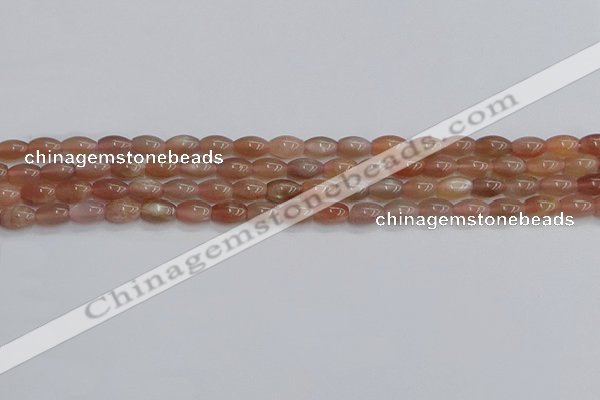 CSS265 15.5 inches 5*8mm rice sunstone beads wholesale