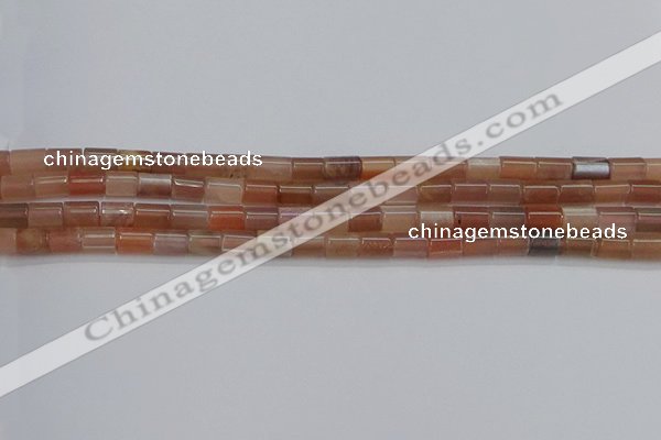 CSS266 15.5 inches 5*8mm tube sunstone beads wholesale