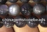 CSS316 15.5 inches 8mm round black sunstone gemstone beads