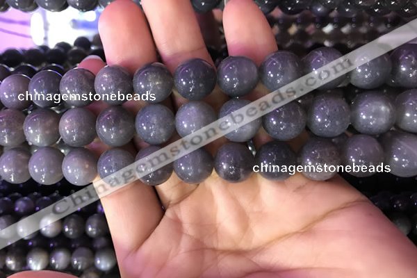 CSS318 15.5 inches 12mm round black sunstone gemstone beads