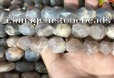 CSS406 15.5 inches 12*16mm - 15*20mm faceted nuggets sunstone beads