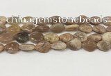 CSS408 15.5 inches 13*18mm flat teardrop sunstone beads wholesale