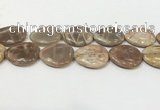 CSS413 15.5 inches 30*40mm flat teardrop sunstone beads wholesale