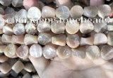 CSS436 15.5 inches 14mm twisted coin sunstone beads wholesale