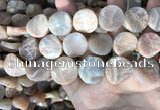 CSS439 15.5 inches 20mm twisted coin sunstone beads wholesale