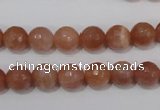 CSS504 15.5 inches 9mm faceted round natural golden sunstone beads