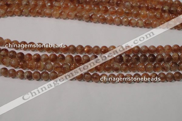 CSS552 15.5 inches 6mm round natural golden sunstone beads