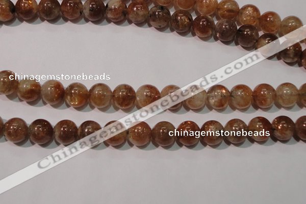 CSS555 15.5 inches 10mm round natural golden sunstone beads