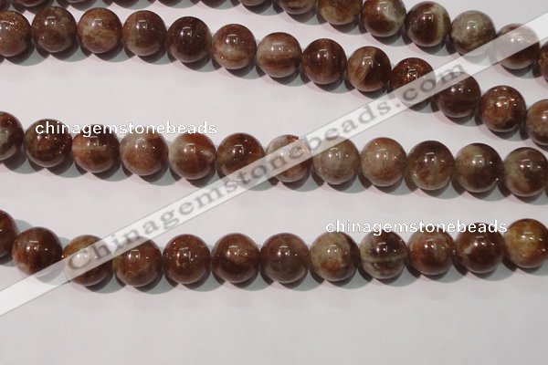 CSS556 15.5 inches 12mm round natural golden sunstone beads