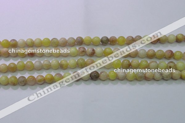 CSS600 15.5 inches 4mm round yellow sunstone gemstone beads