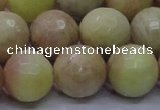 CSS618 15.5 inches 20mm faceted round yellow sunstone gemstone beads