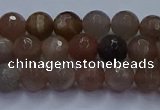 CSS641 15.5 inches 6mm faceted round sunstone gemstone beads