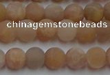 CSS651 15.5 inches 6mm round matte sunstone beads wholesale