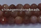 CSS671 15.5 inches 6mm faceted round sunstone gemstone beads