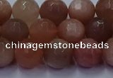 CSS673 15.5 inches 10mm faceted round sunstone gemstone beads