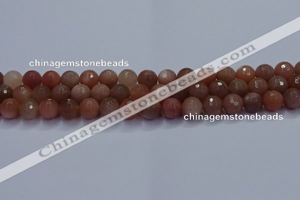 CSS673 15.5 inches 10mm faceted round sunstone gemstone beads