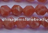 CSS683 15.5 inches 10mm faceted nuggets natural sunstone beads