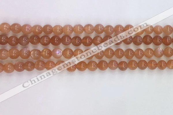 CSS708 15.5 inches 4mm round natural golden sunstone beads