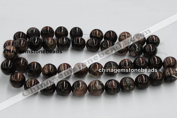 CST05 15.5 inches 18mm round staurolite gemstone beads wholesale