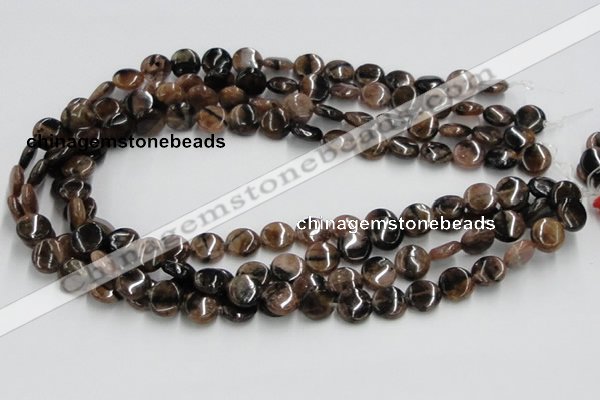 CST06 15.5 inches 12mm flat round staurolite gemstone beads wholesale