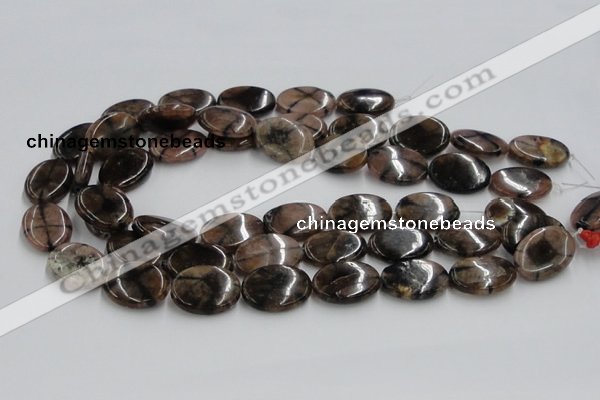 CST07 15.5 inches 18*25mm oval staurolite gemstone beads wholesale