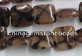 CST09 15.5 inches 14*14mm square staurolite gemstone beads wholesale