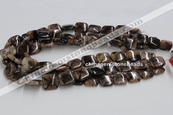 CST10 15.5 inches 18*18mm square staurolite gemstone beads wholesale