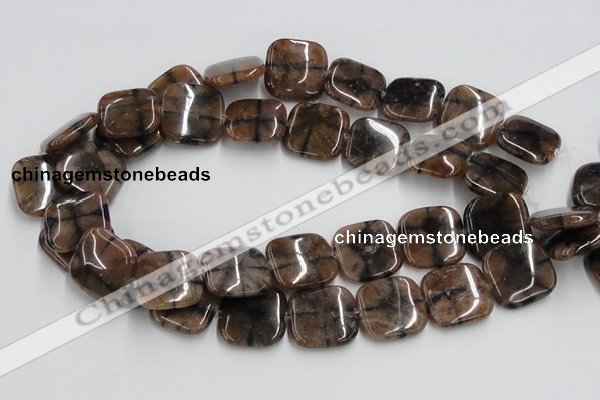 CST11 15.5 inches 22*22mm square staurolite gemstone beads wholesale