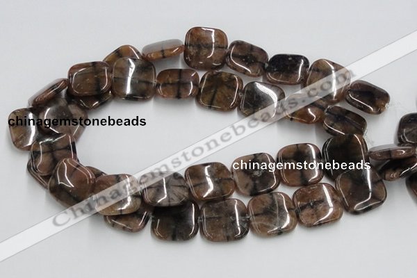 CST11 15.5 inches 22*22mm square staurolite gemstone beads wholesale