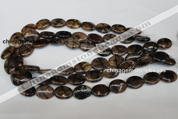 CST25 15.5 inches 15*20mm oval staurolite gemstone beads wholesale