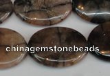 CST27 15.5 inches 22*30mm oval staurolite gemstone beads wholesale