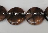 CST34 15.5 inches 20mm flat round staurolite gemstone beads wholesale