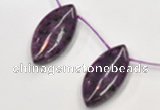 CSU23 20*40mm flat rice AB grade dyed natural sugilite beads