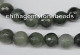 CSW12 15.5 inches 8mm faceted round seaweed quartz beads wholesale