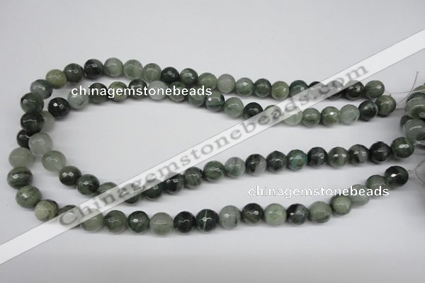 CSW12 15.5 inches 8mm faceted round seaweed quartz beads wholesale