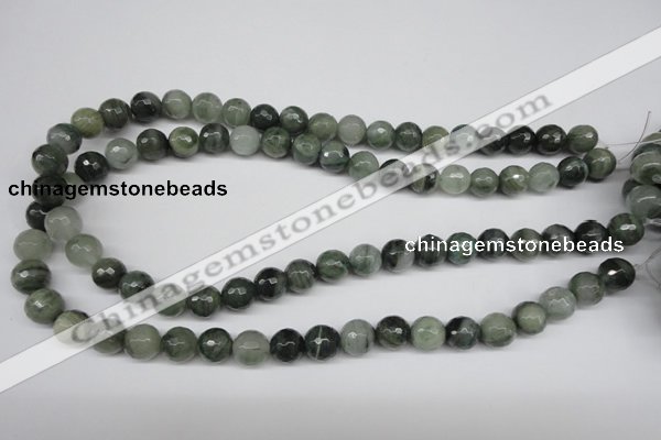 CSW14 15.5 inches 10mm faceted round seaweed quartz beads wholesale