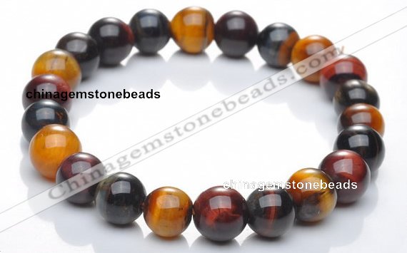 CTB01 6 inch 8mm round mixed color tiger eye bracelet Wholesale