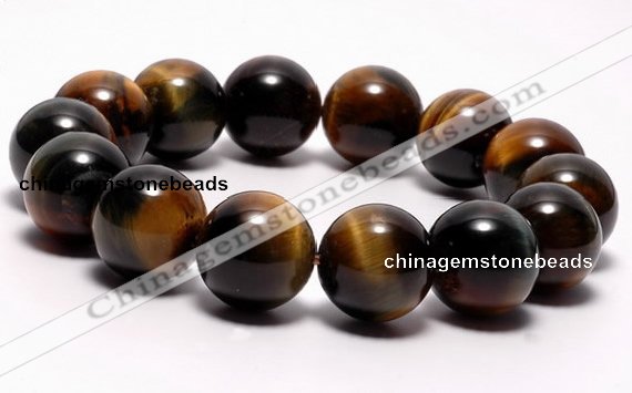 CTB05 7 inches 14mm round blue tiger eye stretch bracelet