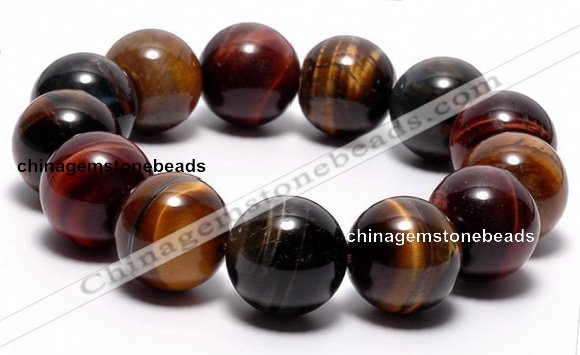 CTB08 7 inches 16mm round tiger eye stretch bracelet wholesale