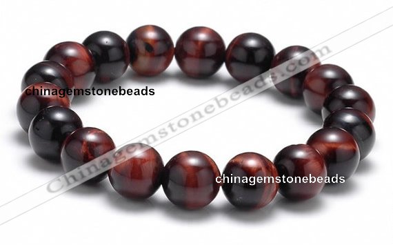 CTB09 7.5 inches 10mm round red tiger eye stretch bracelet