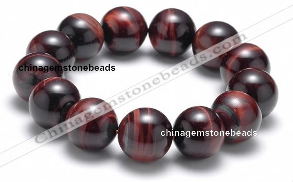 CTB10 8 inches 16mm round red tiger eye stretch bracelet