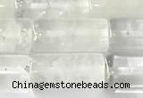 CTB1030 15 inches 8*16mm -8*18mm tube white crystal beads