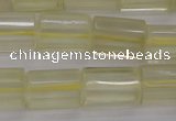 CTB104 15.5 inches 11*15mm faceted tube lemon quartz beads