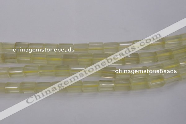 CTB104 15.5 inches 11*15mm faceted tube lemon quartz beads