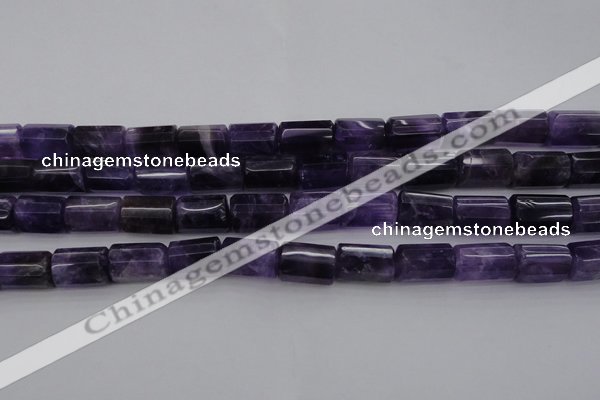 CTB106 15.5 inches 11*15mm faceted tube amethyst gemstone beads