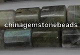 CTB107 15.5 inches 11*15mm faceted tube labradorite gemstone beads