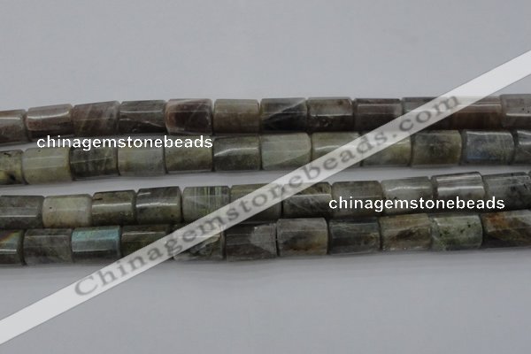 CTB107 15.5 inches 11*15mm faceted tube labradorite gemstone beads