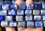 CTB1109 15 inches 12*16mm faceted tube lapis lazuli gemstone beads