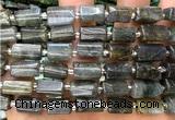 CTB1293 15 inches 6*10mm - 8*12mm faceted tube labradorite beads