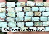 CTB1312 15 inches 6*10mm - 8*12mm faceted tube chrysotine beads